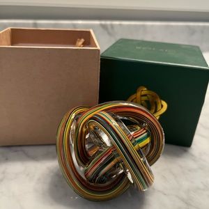 West Elm Glass Knot decorative art/ paperweight